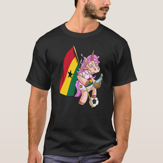 Ghana Party Unicorn T-Shirt (Front)