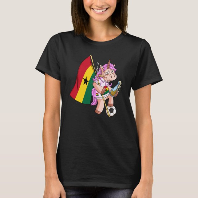 Ghana Party Unicorn T-Shirt (Front)