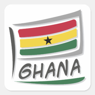 Ghana Pride X Flag Square Sticker