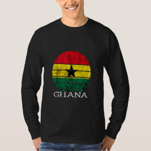 Ghana Retro Vintage Sunset Ghanaian Flag African R T-Shirt
