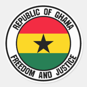 Ghana Round Emblem Classic Round Sticker