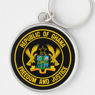 Ghana Round Emblem Key Ring