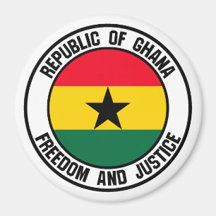 Ghana Round Emblem Magnet