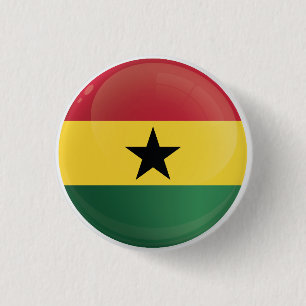 Ghana  Round Icon Flag  3 Cm Round Badge
