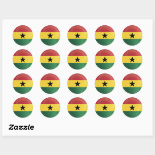 Ghana  Round Icon Flag  Classic Round Sticker