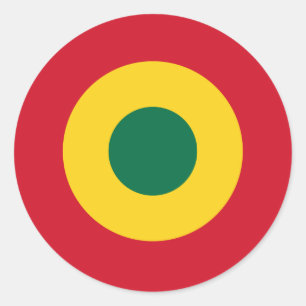 Ghana roundel country flag symbol army military ci classic round sticker