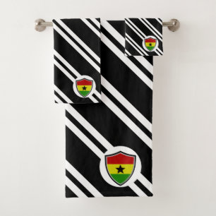 Ghana shield flag bath towel set