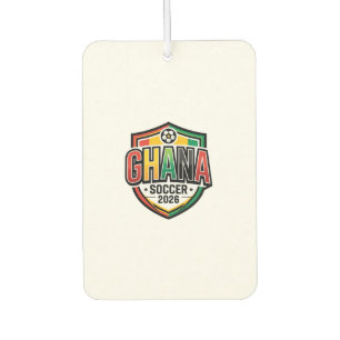 Ghana Soccer 2026 Soccer Bold Country Typography R Car Air Freshener