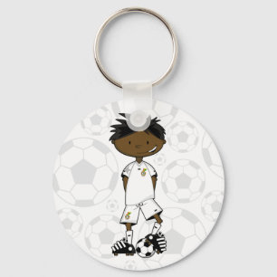 Ghana Soccer Boy Keychain
