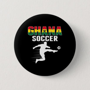 Ghana Soccer Fans Jersey - Proud Ghanian Footbyll 6 Cm Round Badge