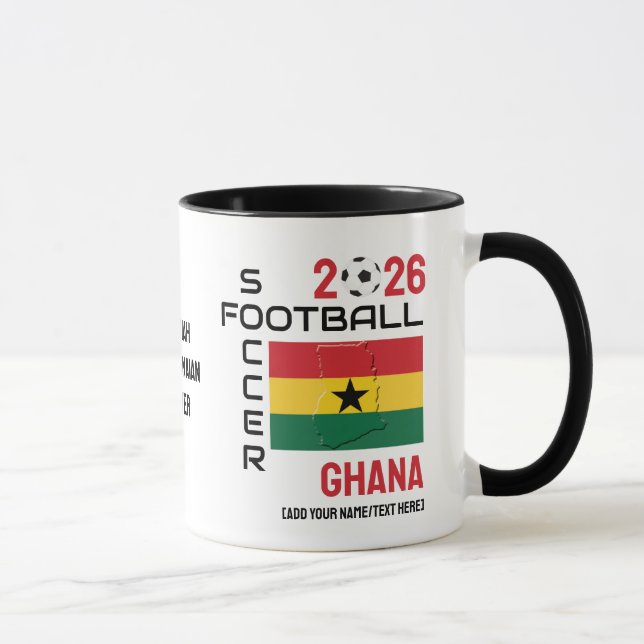 GHANA Soccer Football Custom 2026 ANY YEAR  Mug (Right)