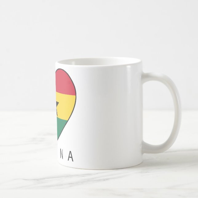 Ghana Soccer Heart "GHANA"-Herz Coffee Mug (Right)