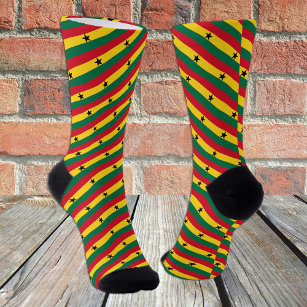 Ghana Socks, patriotic fashion Ghanaian Flag Socks
