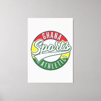 Ghana Sports Athletics retro logo Canvas Print