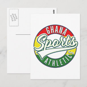 Ghana Sports Athletics retro logo Postcard