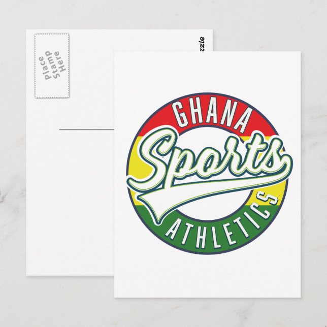 Ghana Sports Athletics retro logo Postcard (Front/Back)