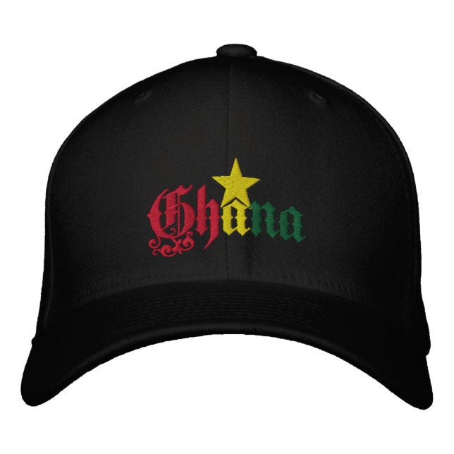 Ghana Star flag of Ghana Ghanian cap (Front)