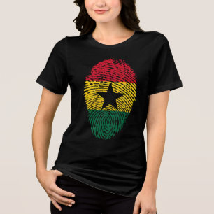 GHANA Thumb  Special Gift Black Tourist Classic  Tri-Blend Shirt