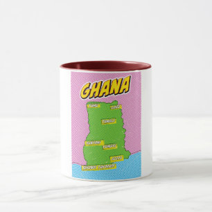 Ghana Travel map Mug