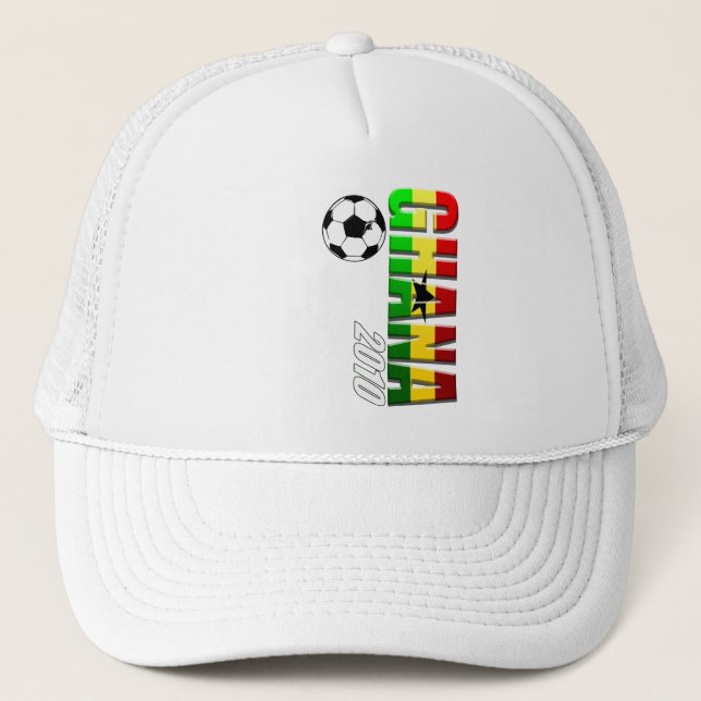 Ghana vertical soccer logo flag of Ghana Trucker Hat (Front)