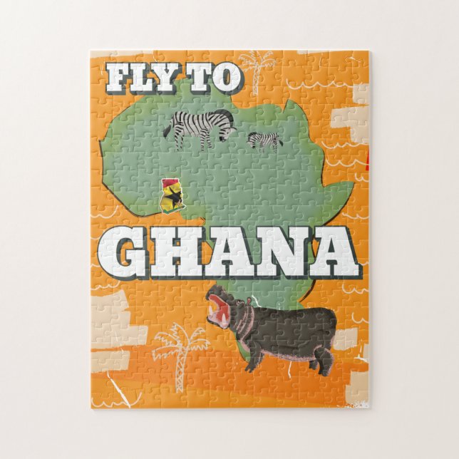 Ghana vintage travel poster jigsaw puzzle (Vertical)