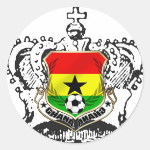 Ghana warrior kings cool Ghana emblem Classic Round Sticker