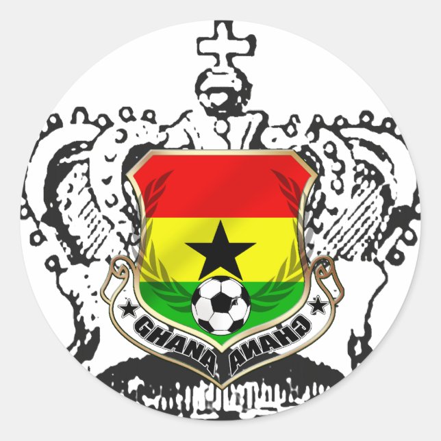 Ghana warrior kings cool Ghana emblem Classic Round Sticker (Front)