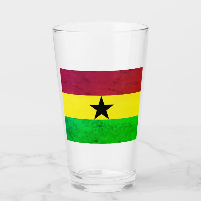 Ghana (West Africa) Flag Glass (Front)