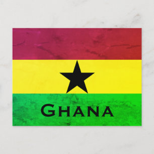 Ghana (West Africa) Flag Postcard