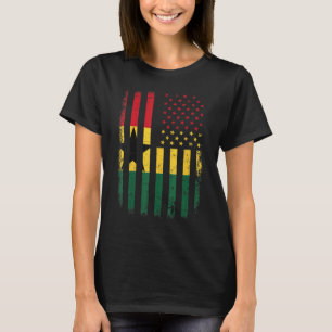 Ghanaian American Flag Ghanaian Roots Ghana Americ T-Shirt