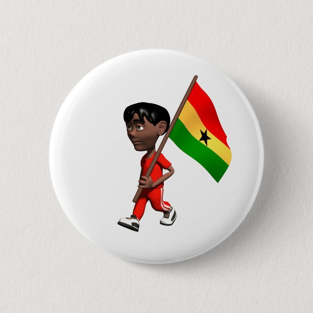 Ghanaian Boy 6 Cm Round Badge (Front)