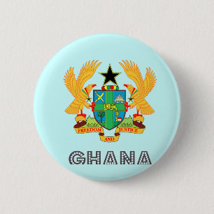 Ghanaian Emblem 6 Cm Round Badge