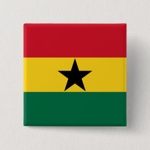 Ghanaian Flag 15 Cm Square Badge