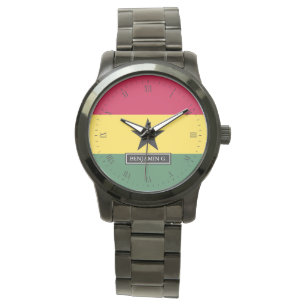 Ghanaian Flag   Custom Name Watch