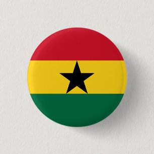 Ghanaian Flag, Flag of Ghana 3 Cm Round Badge
