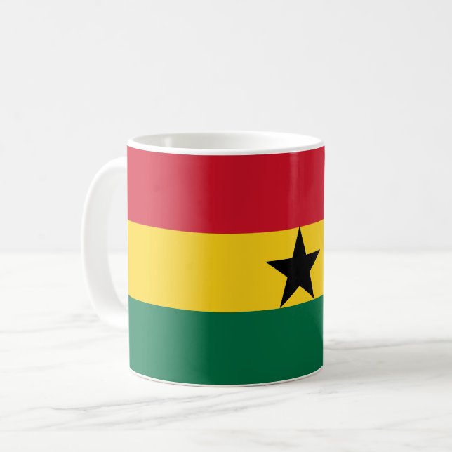Ghanaian Flag Love Ghana Independence Day Coffee Mug (Front Left)