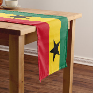 Ghanaian flag & Sports fan house decor / Ghana Short Table Runner