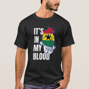 Ghanaian Heart Blood Veins Hand Flag Ghana T-Shirt