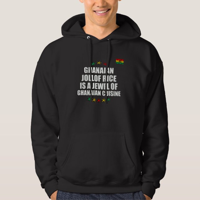Ghanaian Jollof Rice Ghana Flag Ghanaian Food Hoodie (Front)