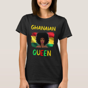 Ghanaian Queen Ghana Flag Ghanaian Girl Pride T-Shirt