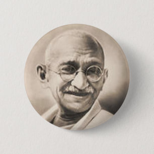 Ghandi 6 Cm Round Badge