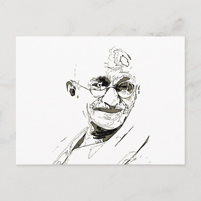 Ghandi inspiration postcard (Front)