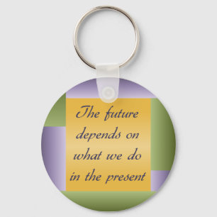 Ghandi inspirational quote Keychain