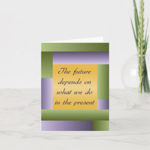 Ghandi inspirational quote Notecard - add your own