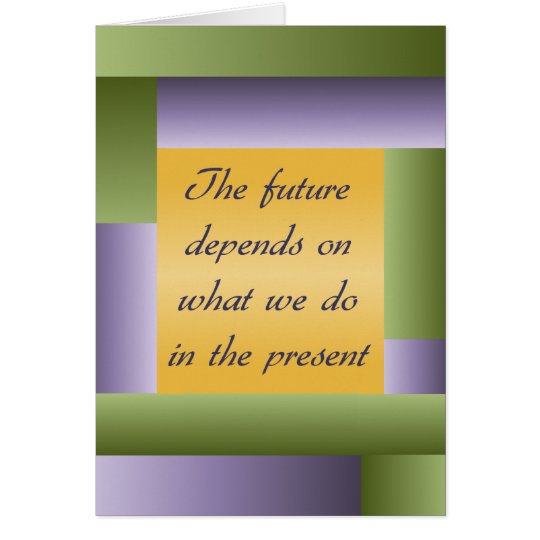 Ghandi inspirational quote Notecard - add your own