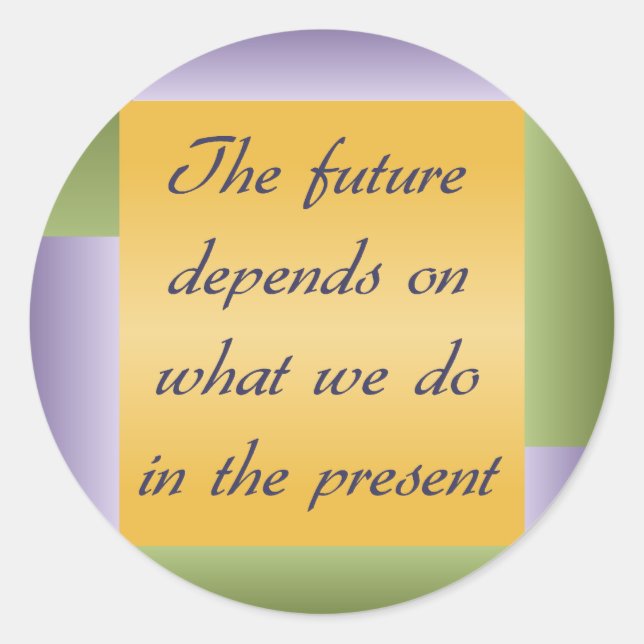 Ghandi inspirational quote Stickers (Front)