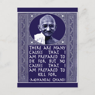Ghandi on Causes Postcard