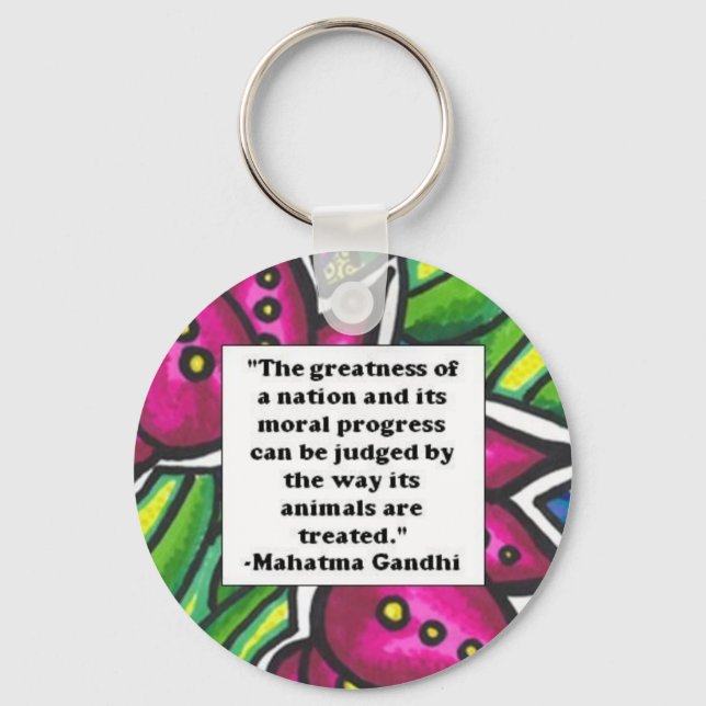 Ghandi Quote Key Ring (Front)