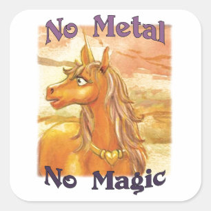 Ghel No Metal No Magic Stickers