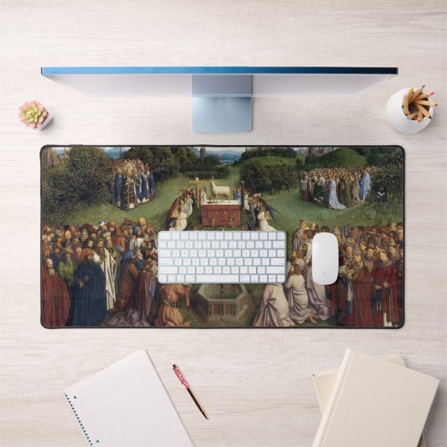Ghent Altarpiece(detail), Van Eyck Brothers Desk Mat (Office 1)